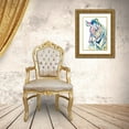 thumbnail image 3 of Beauchamp, Andy 11x14 Gold Ornate Wood Framed with Double Matting Museum Art Print Titled - Colorful Zebra, 3 of 4
