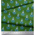 thumbnail image 2 of Soimoi Tissu Viscose Georgette Feuilles & Floral Imprimé Artistique 1 Yard 42 Pouces de Large, 2 of 5