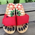 thumbnail image 3 of Zapatillas de de acupresión Natural, sandalias de reflexología para de acupunto de pie, aliviar el estrés y la fatiga. - Rojo 37-38 Sunnimix Sandalias de masaje de pies, 3 of 6