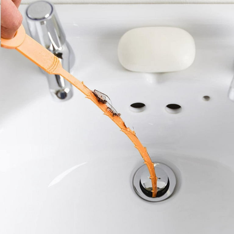Snake Drain Clog Remover - Sink Snake Drain Hair Removal Tool,21 inch Toilet Snake Clog Remover Sink Unclogger Tool for Household Sink Adj