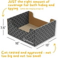 thumbnail image 2 of Hide & Scratch: Extra-Large Heavy Duty Cardboard Cat Scratcher and Lounger Box with Refillable Scratch Pad (Dark Grey Diamond), 2 of 9