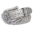 thumbnail image 2 of Western Cowgirl Faux Alligator Rhinestone Studded Leather Belt, 2 of 4