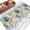 White Blue Teal, variant on Round Rugs 8Ft, Teal Blue Brown Beach Coastal Round Area Rug Washable Indoor Throw Carpet, Nautical Shell Starfish Coral Summer Large Non Slip Circle Rug for Kids Room RV Home Decor Aesthetic