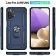 thumbnail image 3 of for Galaxy A32 5G Case,Samsung A32 5G Case, with HD Screen Protector,[Military Grade] Ring Car Mount Kickstand Hybrid Hard PC Soft TPU Shockproof Protective Case for A32 5G (Blue), 3 of 13