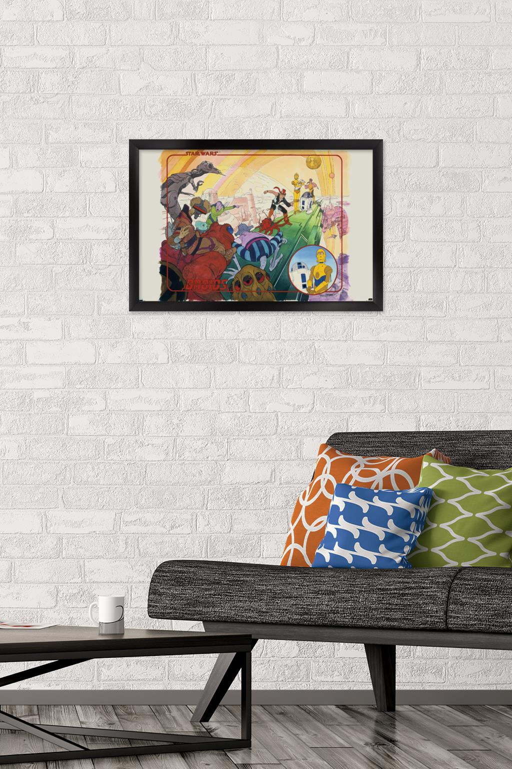 Star Wars: Droids - Watercolor Wall Poster, 14.725" x 22.375", Framed