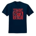 thumbnail image 2 of Straight Outta New England NE Fan | Fantasy Footbal | Mens Sports Graphic T-Shirt, Navy, Small, 2 of 4