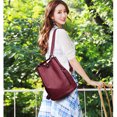 thumbnail image 4 of Mochilas de cuero para mujer 2022, multifunción, bolso de hombro vintage para mujer, mochila para mujer, bolso de viaje de gran capacidad, bolso preppy, 4 of 5