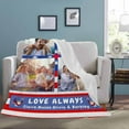 thumbnail image 4 of Custom Blanket with Photos Text，Customized Blanket Image Throw, Personalized Photo Blankets for Men Women Wife Husband Son Daughter Friend Birthday Christmas Day Wedding Memorial Gift Blankets, 4 of 5