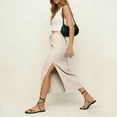 thumbnail image 4 of Women's Flowy High Waist A-Line Maxi Skirt - Summer Casual Lightweight Long Skirts, 4 of 5