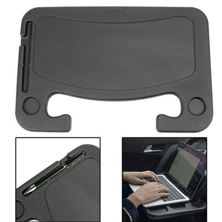 Lebogner Auto Steering Wheel Desk Laptop Tablet iPad or Notebook Car Travel Table Food Eating Hook On Steering Wheel Tray for Constant Travelers Fits