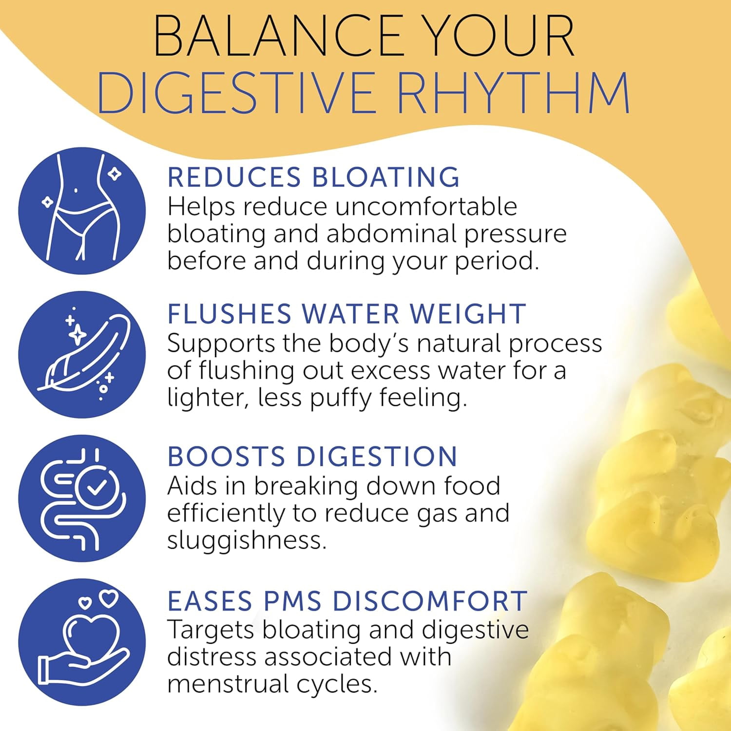 Bloating Relief for Women, Debloating for Women | Supports Period Bloat Digestion & Water Weight Balance | Helps Before & During Your Cycle
