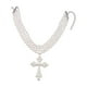 thumbnail image 2 of Collar con colgante de cruz apilado, estilo gótico de moda para mujer para banquetes. Color plata, 2 of 8