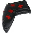 thumbnail image 5 of Golf Putter Head Cover Red Maple Leaf with V- Closure PU Leather for Golf Putter Club Blade Cover, 5 of 9