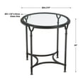 thumbnail image 3 of Uttermost Samson Contemporary Metal and Glass Side Table in Black/Silver/Clear, 3 of 4