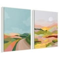 thumbnail image 4 of Kate and Laurel Beautiful Colorful Landscapes Set of 2 28x38 Framed Canvas Wall Art Set  by July Art Prints, Sylvie White, Coastal, Landscapes, Abstract, Abstract, Landscapes Art for Wall Décor, 4 of 8