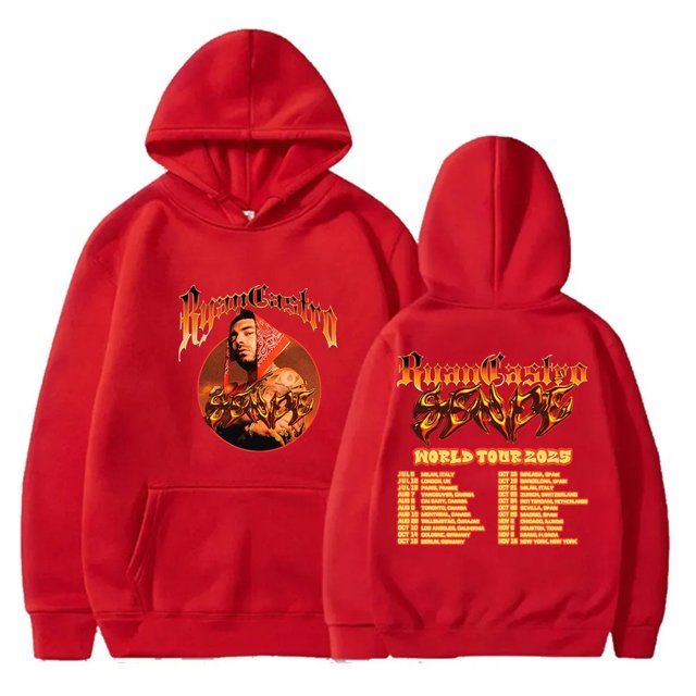 Ryan Castro Sende World Tour 2025 Sudaderas con capucha Merch Mujeres Hombres HipHop Sudaderas de manga larga