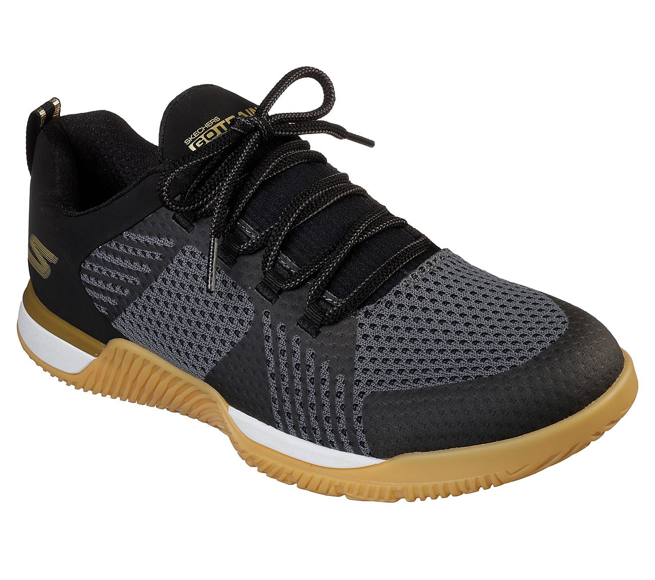 black laceless skechers