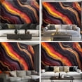 thumbnail image 6 of Peel and Stick Wallpaper Canvas Water Marble Texture Hot Volcanic Lava Red Orange Swirls Marble like Modern Art Wall Mural Decor Self Adhesive and Removable 69in x 98in, 6 of 6