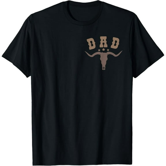 Dad Skull Second Birthday Boy Western Rodeo Family Matching T-Shirt