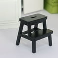 thumbnail image 2 of 2pcs Miniature Wooden Step Stool Dollhouse Doll House Mini Wooden Stool Decoration, 2 of 8