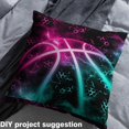 thumbnail image 2 of jejeloiu Basketball Fabric by the Yard 1 Yard,Honeycomb Heasgon Home Decor Fabric by the Yard,Gradient Pink Cyan Sewing Fabric For Child,Microfiber Bedroom Decor, 2 of 6