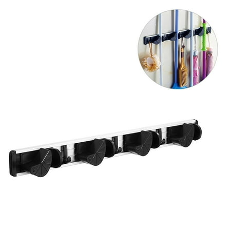 YSNOOWE 1Set Broom Mop Holder Tidy Organizer with Aluminum for Laundry and Staircase