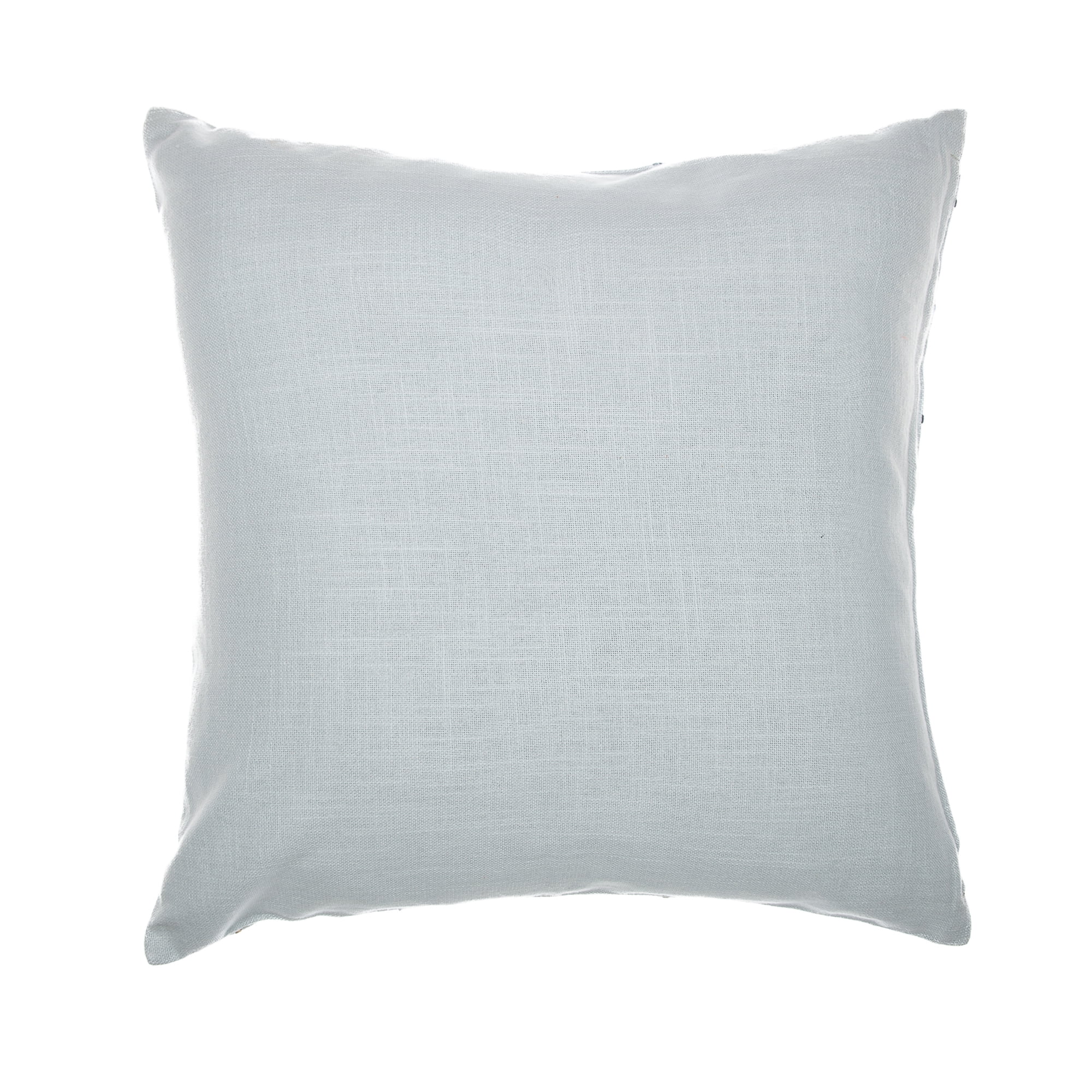 Ox Bay and Stacy Garcia 24" x 24" Light Blue Checkered Embroidered Cotton Blend Adult Decorative Throw Pillow Cover