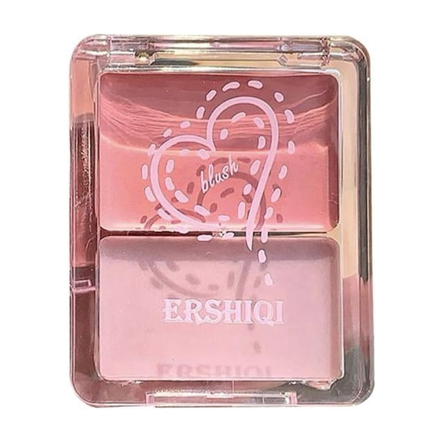 2 Color Liquid Blush Cream & Highlight Contour Makeup Palette, Silky Smooth Long-Lasting Formula for Rosy Complexion, Botanical Extract, Gentle Matte Finish