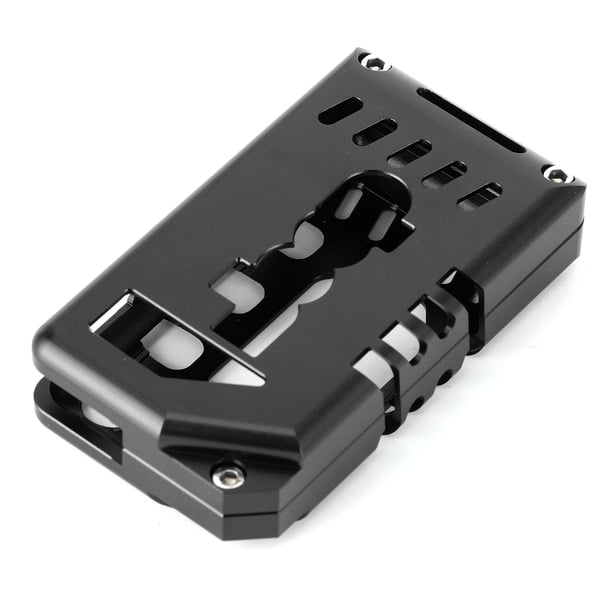 Carcasa Para Llave De Coche, Funda Protectora, Carcasa Para Llave De Aleación De Aluminio CNC, Funda Para Llavero De Coche, Para JEEP Wrangler JL 2018+, Llave Para Coche ANGGREK Negro