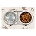 thumbnail image 1 of Birds Pet Mat for Food and Water, Flying Bird Swallow Vintage Design Illustration Springtime Wildlife Classic Art, Non-Slip Rubber Mat for Dogs and Cats, 18" X 12", by Ambesonne, 1 of 2