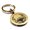 Gold, variant on Stainless Steel Aquarius Zodiac (Water Bearer) Round Medallion Keychain Circle Ring