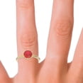 thumbnail image 5 of 2.00 Ct Round Cut Red Ruby Gemstone Unique Solitaire Wedding Ring for her Solid 14K Yellow Gold Size 6.5 by Diamond-Capitals, 5 of 8