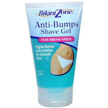 Bikini Zone Anti-Bumps Shave Gel For Bikini Area 4 oz (Pack of