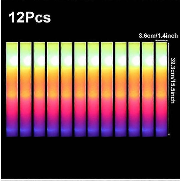 Rgb Led Glow Foam Stick Cheer Tube Colorful Light Glow In The Dark Birthday Wedding Party Supplies Festival Party Decorations