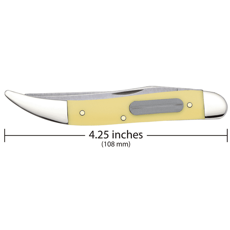 Case XX Fishing Knife Clip, Fish Scaler Blade Smooth Yellow