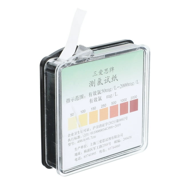 FONDOTIN 1Pc Aquarium Chlorine Test Paper Portable Pool Detection Tool with Assorted Color Strips