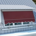 thumbnail image 3 of MCombo Patio Window Awnings 5'x8', Fully Assembled Manual Retractable Sunshade Canopy for Windows, 4137 (Burgundy), 3 of 8