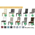 thumbnail image 6 of 4 x Soft Spandex Fit Stretch Short Dining Room Chair Covers with Printed Pattern, Banquet Chair Seat Protector Slipcover for Home Party Hotel Wedding Ceremony (Style 14), 6 of 6