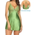 thumbnail image 5 of Avidlove Women Lingerie Nightdress Satin Lace Chemise Nightgown Sexy Full Slips Sleepwear, 5 of 5