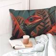 thumbnail image 4 of Salouo Colorful Reptile And Leaves Pattern Pillow Cases,1PC Pillow Covers with Envelope Closure Decorative Pillow Case for Bed Couch,Pillows Not Included-16"x24", 4 of 6