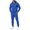 Blue, variant on Track Suits Mens 2 Piece Solid Long Sleeve Zipper Hooded Sweatshirt Elastic Waist Cuffed Jogger Pants with Pockets Casual Fashion Cozy Sweatsuits