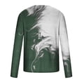 thumbnail image 4 of BLTIBY Men's Sweatshirt Spring Fall Gradient Printed Sports Pullover Round Neck Long Sleeve Top Fashin Casual Blouse Tops Green L, 4 of 5