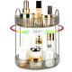 thumbnail image 1 of Organizador de maquillaje Niluks 360, giratorio, 2 niveles, Lazy Susan Grey, 1 of 8