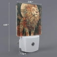 thumbnail image 2 of Pofeuu Majestic Cosmic Lion Print Night Lights Plug into Wall with Dusk-to-Dawn Light Sensor, LED Nightlight for Bathroom, Adult, Hallway-UK, 2 of 7