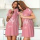 thumbnail image 4 of Easygdp Happy Mother's Day Camisón de manga corta para mujer, informal, estampado, 4 of 6