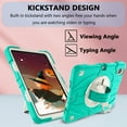 thumbnail image 6 of Dteck for iPad Air 11 inch 7th (M3) 2025 / 6th (M2) 2024, Heavy Duty Shockproof Protective Case Stand and Hand/Shoulder Strap for iPad Air 6th Generation Cover with Pen Holder, Mint, 6 of 11