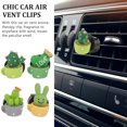 thumbnail image 4 of 4pcs Cactus Succulent Car Air Vent Clips Perfume Holder Car Charm Resin Hook Air Outlet Plant Decoration, 4 of 6