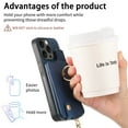 thumbnail image 5 of Dteck for Apple iPhone 13 Pro Zipper Wallet Case, Shockproof with Card Holders Flip Premium PU Leather Card Slots with 360°Rotation Ring Stand Protective Phone Cover, blue, 5 of 8