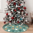 thumbnail image 5 of Lsque Flowe Rooster Print Christmas Tree Skirt, Tree Skirt with Ties or Velcro, Perfect for Holiday Decorations, Halloween, and New Year-36", 5 of 7