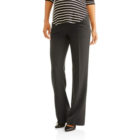 Oh! Mamma Maternity Career Pants with Full Panel and Wide Leg - Available in Plus (Best Maternity Dress Pants)